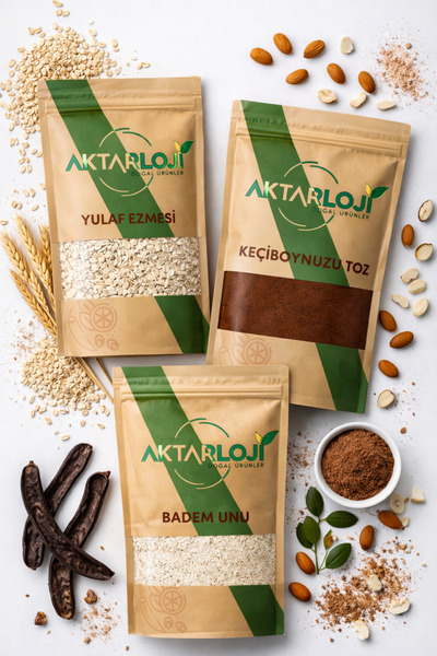 aktarloji Sporcu Kahvaltı Beslenme Seti – 1 Kg Yulaf Ezmesi, 250 Gr Keçiboynu...