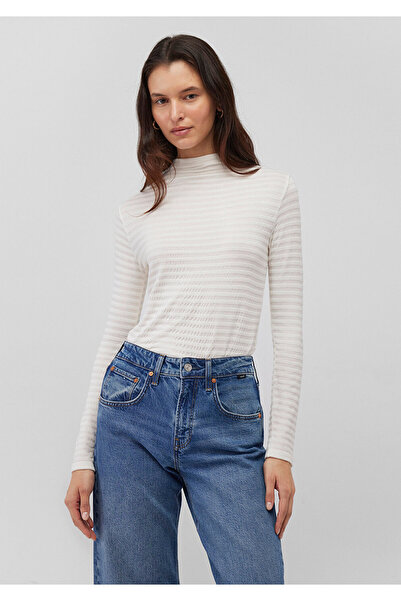 Mavi Teksturirano Bela majica Slim fit / Uska kroj 1612026-70057