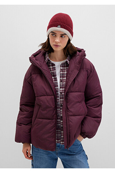 Mavi Raccoon Embroidered Burgundy Beret 1913609-24862