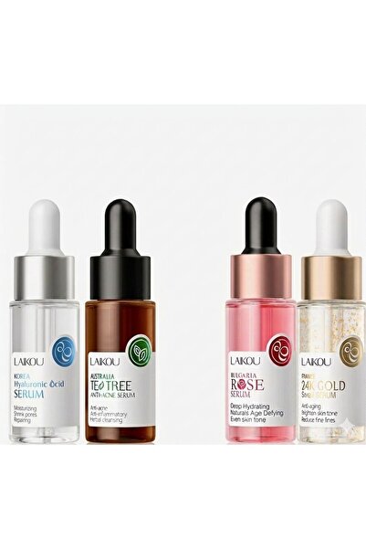 LAIKOU Moisturizing Face Serum, 4 Pieces Face Serum Set