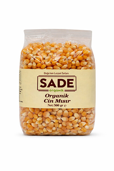 Sade Organik Cin Mısır 500 g. - Organik Patlayan Mısır