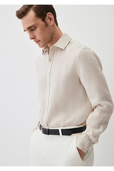 Mavi Bež Lan Košulja Regular Fit / Normal kroj 0211496-70134