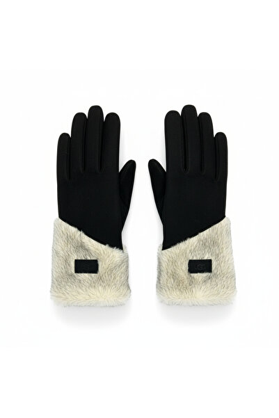 Mustran Women's Furry Velvet Touchscreen Gloves Stylish Warm Plush Winter Gift