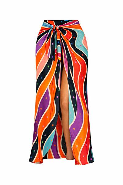 laviyonsa Cotton Satin Multicolor Long Pareo 160*110 cm