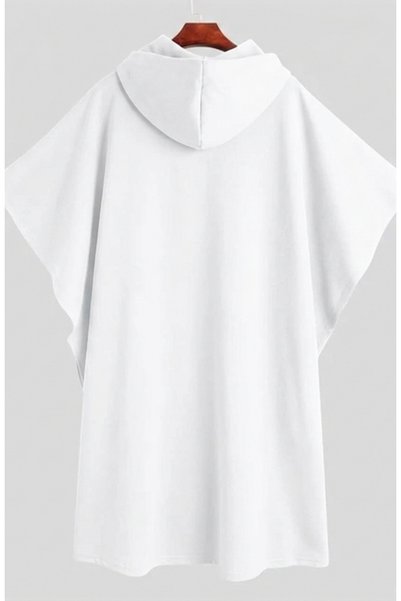 arakan Unisex Hooded Oversized Ponço Sweatshirt – Asymmetrical Cut, Thick Fabric, Comfortable Fit - E8 3020