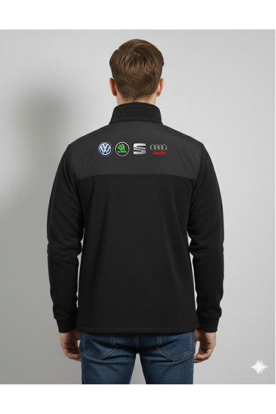 dafri Seat Audi Skoda Logo Printed High Grammage P Fleece Jacket