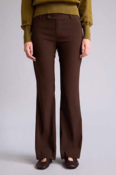 DeFacto Flare Fıt Fermuarlı Normal Bel Bengalin Pantolon G2313AX26SP