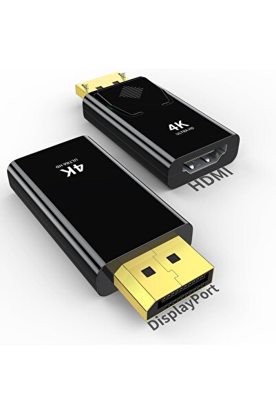 Derwell DisplayPort To HDMI HD Ultra 4K/30@60HZ Adaptör Dönüştürücü Dp Erkek ...