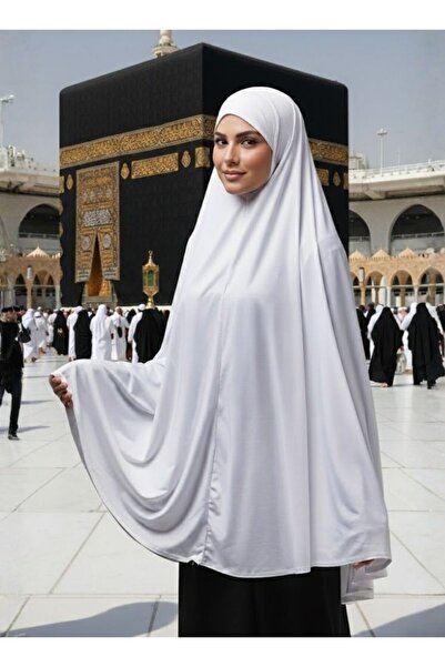 Premium Women’s White Khimar Abaya with Niqab Modest Islamic Prayer Outfit fo...