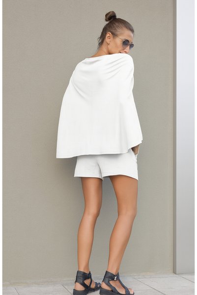 arakan Women's Sleeveless Cape Model Jacket One-Piece T-Shirt Top - K19 241