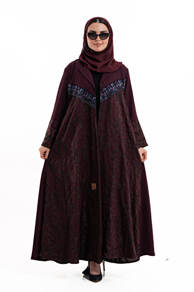 Hasnaa Abaya عباية رهف عنابي