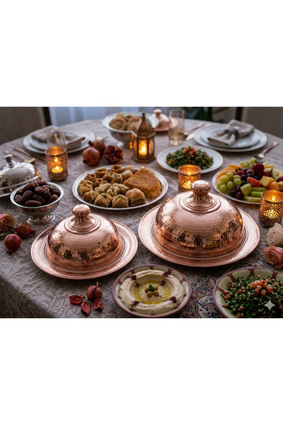 Golden Touch Store Two-piece copper serving set