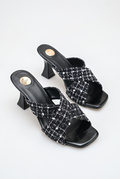 MİSSJENY Küt Burunlu Topuklu Kadın Terlik