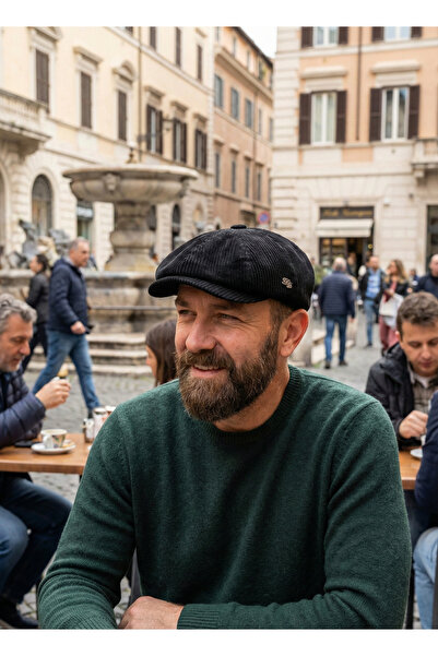 emybox Men's 100% Velvet Cap Corded Fabric Hat 8 Pieces - Classic Retro Style...