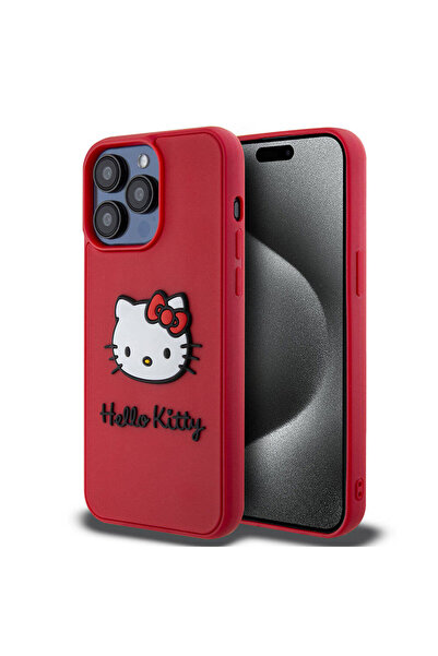 Hello Kitty iPhone 15 Pro Uyumlu Kılıf Orjinal Lisanslı Yazı ve İkonik Logolu...