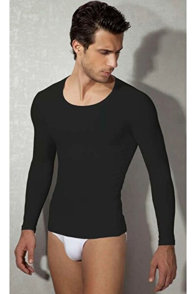 Doreanse Muška majica dugih rukava sa širokim ovratnikom, veličine Modal - Pamuk