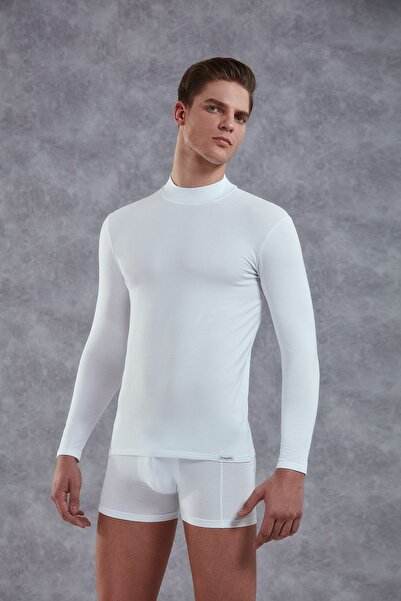 Doreanse Muška Modal / Pamuk majica sa dugim rukavima i rolkama