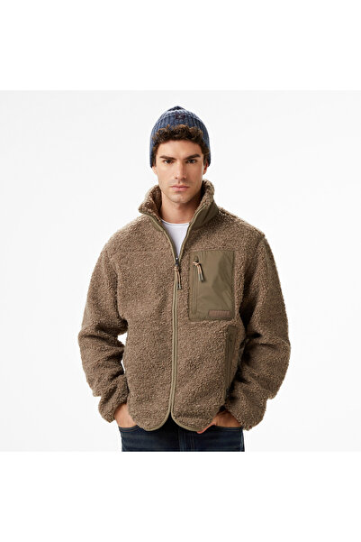 Tommy Hilfiger Teddy Through Erkek Fermuarlı Bej Ceket