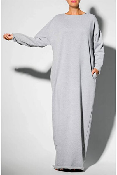 arakan Kadın Tesettür Uzun Kollu Uzun Sweat Elbise - T1 3020