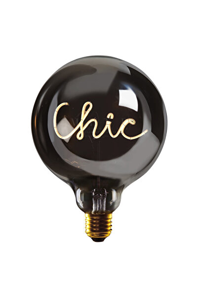 MITB CHIC – PLATED SMOKE GLASS LED BULB – 70 × H110 mm