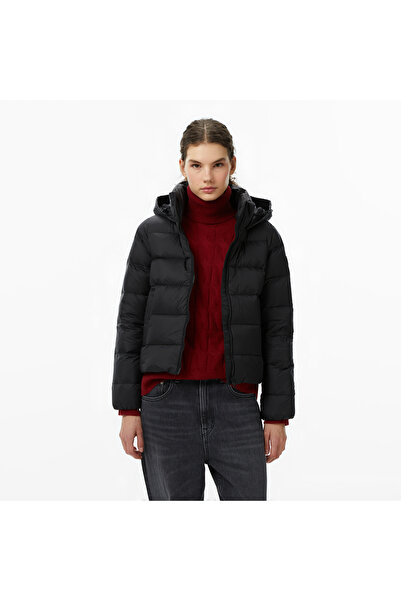 Tommy Hilfiger Down Casual Kadın Puffer Siyah Mont