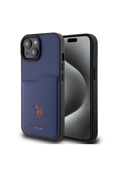 U.S. Polo Assn. iPhone 15 Uyumlu Kılıf Orjinal Lisanslı Baskı Logolu PU Kartl...