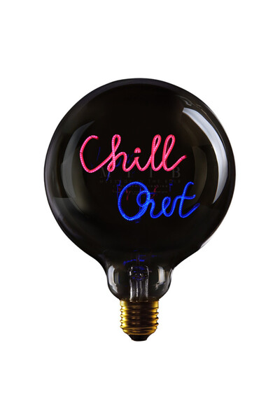 MITB CHILL OUT - LED GLASS BULB - CLEAR GLASS/RED/BLUE - Ø70 × H110 MM