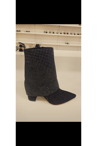izlife Women's Complete Stone-Embellished Thick Heel Stylish, Comfortable, Da...