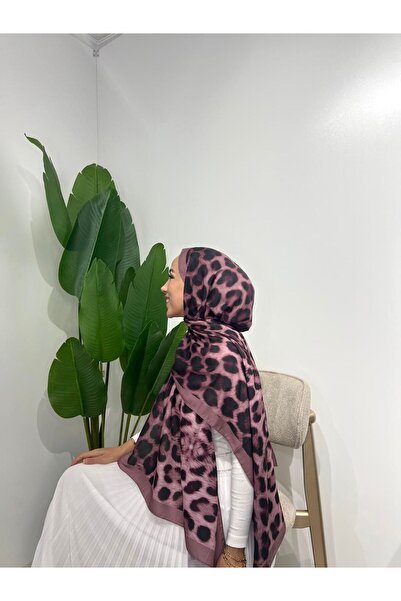 DoraCollection.co Leopar Desen Pamuk Soft Şal Pembe