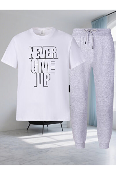 Rayan & Hoor Style NEVER Pantaloni de trening și tricou imprimați - Set de tr...