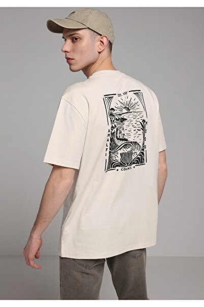 Colin's Udobna majica kratkih rukava za muškarce, bež boje, sa okruglim izrez...