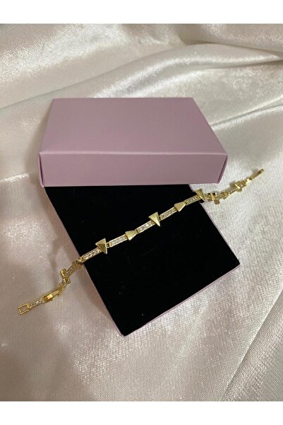 Ezremu Store Stone-Encrusted Gold cm Bracelet