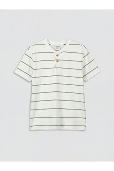 LC Waikiki Set pentru băieți cu guler rotund, verde, 3 piese