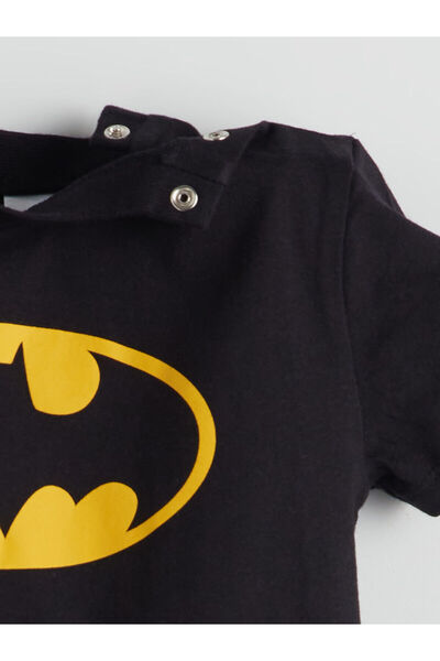 LC Waikiki Black Batman Printed Baby Boy Shorts Set