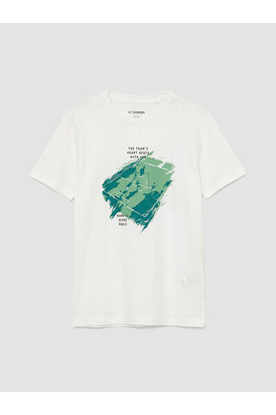 LC Waikiki Tricou pentru băieți Özmarka, sezon nou, cu imprimeu și guler tip ...