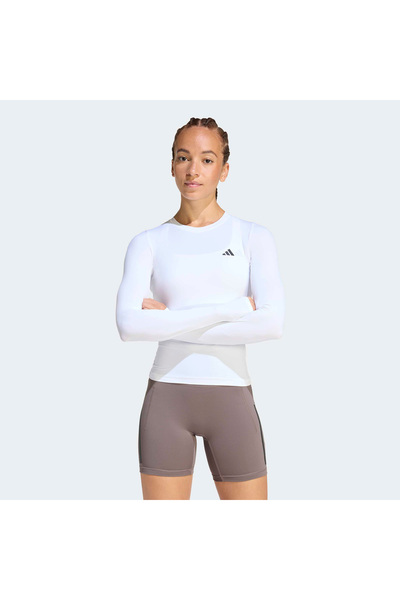 adidas Power Essentials Workout Kadın Beyaz T-Shirt