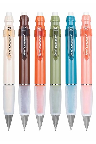 Delixa Serve Deep Mekanik Kurşun Kalem, Toprak Tonları, 0.7 mm, 6'lı