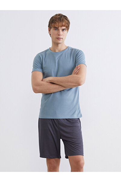 LC Waikiki Nevavm with Difference Oval Collar Men's Sports T-Shirt