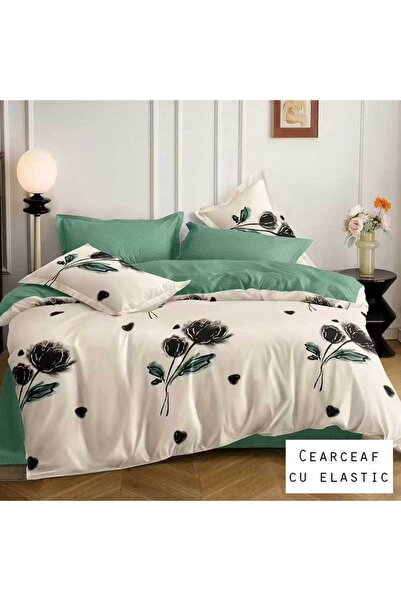 Patul Bed Linen 6 Pieces, Fine Cotton, Sulphur, Double Bed, 2 Persons, Fitted...