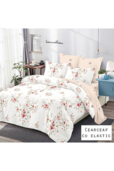 Patul Bed Linen 6 Pieces, Fine Cotton, Sulphur, Double Bed, 2 Persons, Fitted...