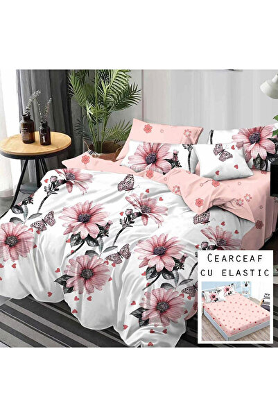 Patul Bed Linen 6 Pieces, Fine Cotton, Sulphur, Double Bed, 2 Persons, Fitted...