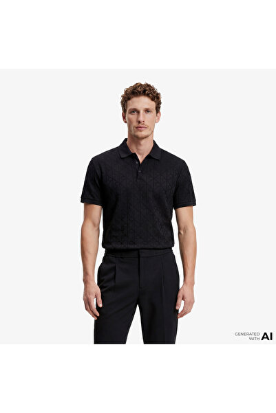 Calvin Klein Erkek Tapered Fit Pileli Düz Paça Siyah Pantolon
