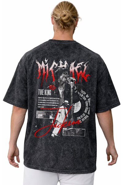 SEVBANO The King Michael Jackson Legendary Singer T-Shirt με στάμπα στην πλάτ...