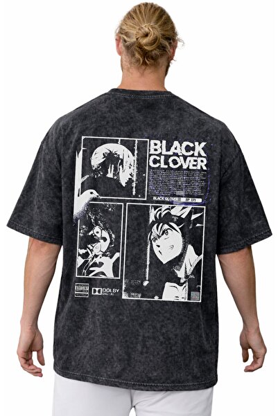 SEVBANO Tricou unisex oversize vintage lavabil cu imprimeu pe spate Design Bl...