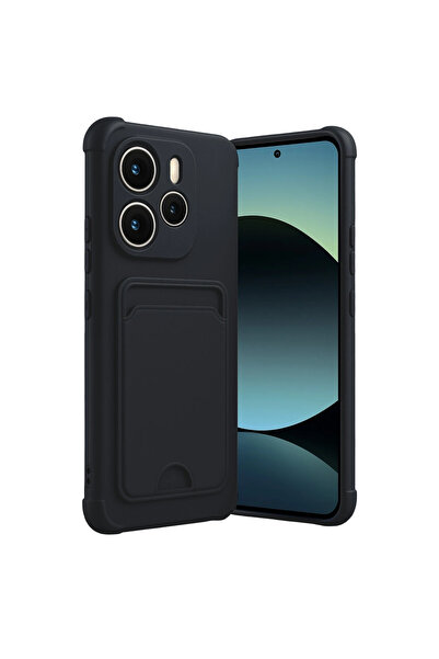 eco port Redmi Note 14 4G كلفن بطاقة الأعمال سيليكون - أسود