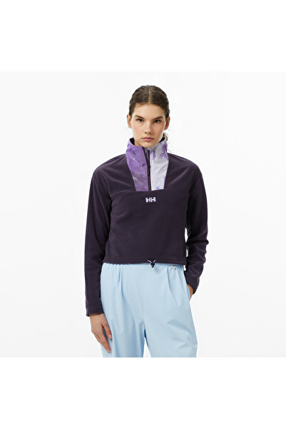 Helly Hansen W Daybreaker Cropped Polar Kadın Mor Sweatshirt
