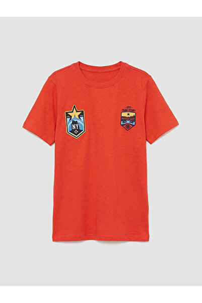 LC Waikiki Peak New Season Crew Neck Embroidered Boys' T-Shirt
