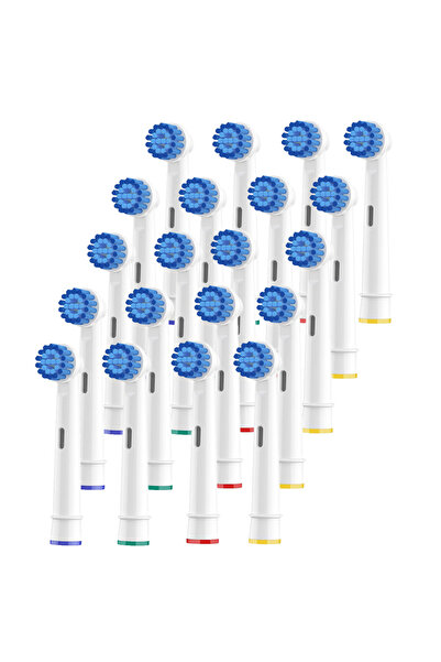 Choice4 ٢٠ قطعة (٤/٨/١٢/١٦ عبوة) رؤوس فرشاة بديلة ناعمة الشعيرات للعناية بالل...