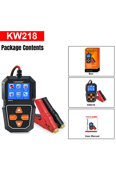 Choice KW218 2026 KONNWEI KW218 6V 12V Car Motorcycle Battery Tester Battery ...