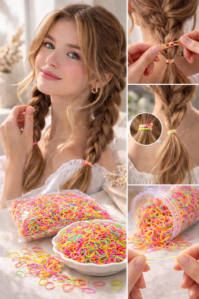 PREGIO Kadın-Kız Çocuğu Ultra Esnek Perma Örgü Lastiği 100 Adet